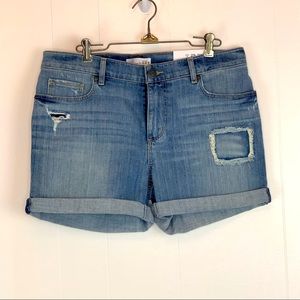 NWT Loft Denim Shorts with Patch Work Sz 8/29